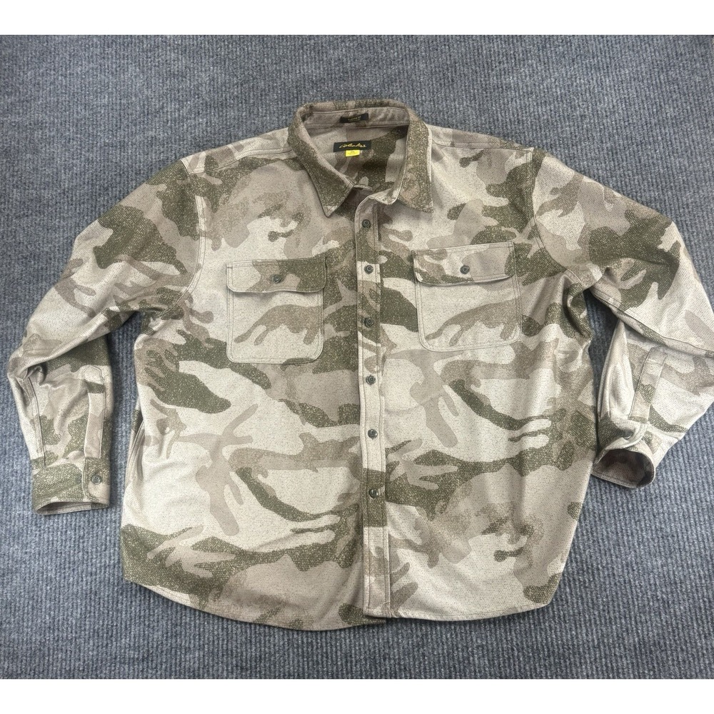 Cabelas Men's 3XL Camo Shirt Jacket Thick Flannel Hunting Outdoors